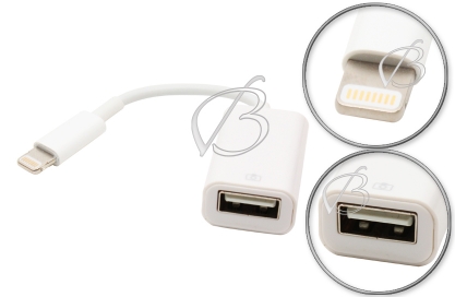 Переходник (кабель) USB - Lightning (OTG), для Apple iPad4, iPad mini, oem