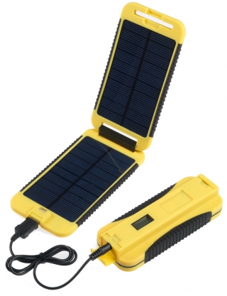 АКБ для мобильных устройств, внешняя, на солн. элементах, 9000mAh, PM Extreme, желтая
