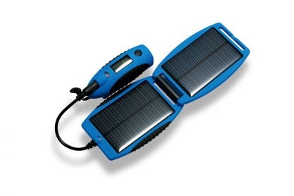 АКБ для мобильных устройств, внешняя, на солн. элементах, 2200mAh, PM Explorer, синяя