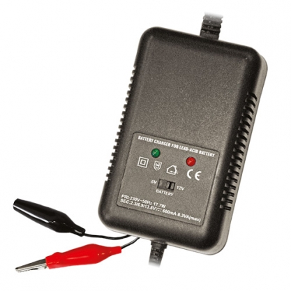 Зарядное устройство аккумулятора 6.0V, 12.0V, 1.00A, зажимы (LAС612-1000, LA612-1500), Robiton