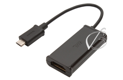 Переходник MHL, micro-USB 5pin - HDMI, кабель, черный, oem