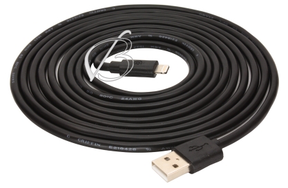 Кабель USB - Lightning, 3.0m, стандартный, черный, Griffin NA23115