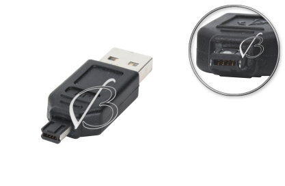 Переходник USB, mini-USB 4pin (4pin + 4pin, mini-B), две выемки, для MP3-плееров, oem