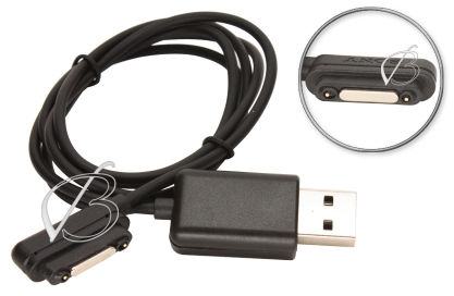 Кабель USB для зарядки Sony Xperia Z Ultra, Z1, Z2, Tablet Z2, пласт., черный, oem