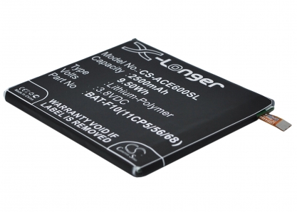 АКБ для Acer Liquid E600 (BAT-F10 11CP5/56/68), 2500mAh, CS (Pitatel)