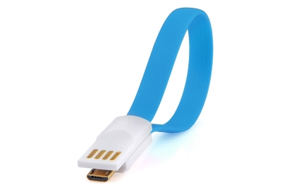 Кабель USB - micro-USB, 0.2m (короткий), магн. плоский, oem