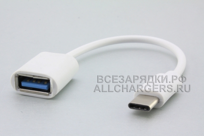 Переходник OTG, USB-C (USB 3.1 Type C) - USB-A (f), кабель, oem