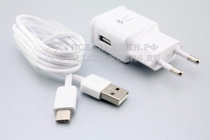 СЗУ USB Type-C, 5.0V, 2.00A; 9.0V, 1.67A, Adaptive Fast Charging, отд. кабель, oem