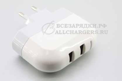 СЗУ c USB выходом, 5.0V, 3.40A, 2x USB, белый, Craftmann