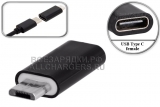 Переходник USB-C (USB 3.1 Type C) (f) - micro-USB (m), прямой, адаптер, oem