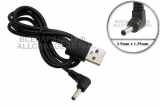 Переходник USB - 5.0V, 3.5x1.35, угловой, кабель, 1.0m, для различных устройств, oem