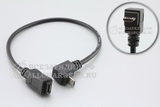 Переходник micro-USB (f) - micro-USB (m), угловой, нижний угол (down angle), кабель, oem