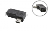 Переходник mini-USB (f) - mini-USB (m), угловой, правый угол (right angle), адаптер, oem
