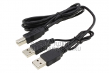 Кабель USB-A - USB-B, с доп. питанием (Y-кабель), oem