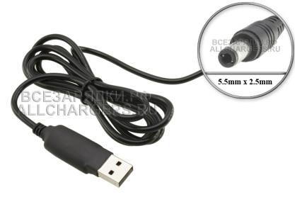 Переходник (конвертер) USB QC - 12V, 5.5x2.5, для подключения устройств к USB, oem
