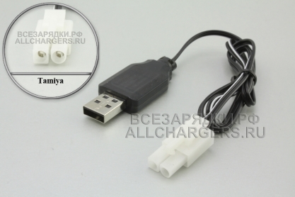 ЗУ 5V, USB - 9.0V, 0.25A, Tamiya, для Ni-MH, Ni-CD АКБ 6S, oem