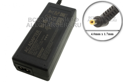 Адаптер питания сетевой для ноутбука Toshiba 19.0V, 3.42A, 65W, 4.0x1.7, oem