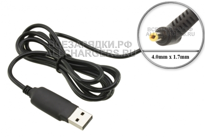 Переходник (конвертер) USB QC - 9V, 4.0x1.7, для подключения устройств к USB, oem