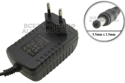 Адаптер питания сетевой 12.0V, 1.66A, 5.5x2.5 (WN20U-120, WN20U-1FV), для Mustek, oem