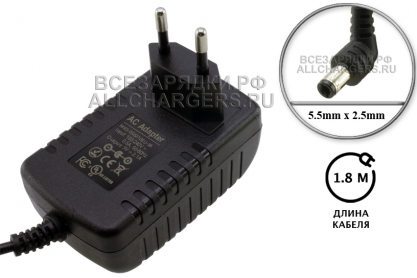 Адаптер питания сетевой 5.0V, 2.10A, 5.5x2.5 (MKS-050210EU-36, MKS-050210FV-36), для Эвотор, oem