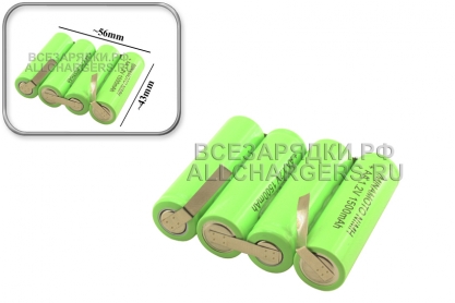 АКБ Ni-MH, AA 4S1P, 4.8V, с пластинами, станд. емк., oem