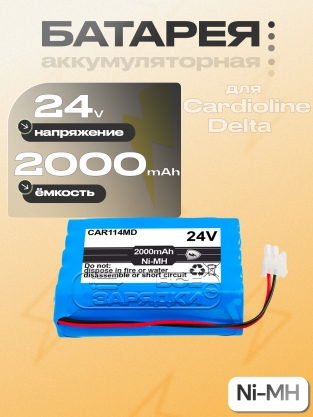 АКБ для электрокардиографа Cardioline Delta 1 Plus, Delta 3 (CAR114MD), 24V, Ni-MH, oem