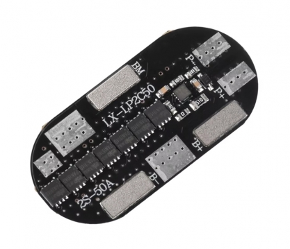 Плата контроля заряда (BMS), Li-Ion, 2S, 50A, торц., oem