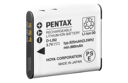АКБ Pentax D-LI92, 3.7V, 925mAh Li-Ion