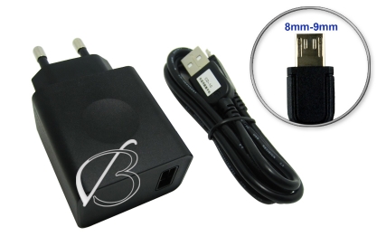 СЗУ 5.0V, 2.00A micro-USB, удлиненный штекер (8mm), для защищенных телефонов, oem