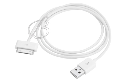 Кабель USB - 30pin, для Apple iPod, iPhone, iPad, 1.0м, белый, oem