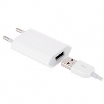 СЗУ c USB выходом, 5.0V, 1.00A, 1x USB, белый, oem