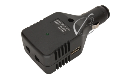 Преобразователь питания (инвертор) автомобильный, 12V - 220V, 5W + 1x USB, ELTRONIC
