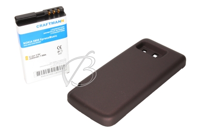 АКБ для Nokia 5800 (BL-5J), 2200mAh, усил., коричневый, Craftmann