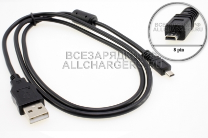 Кабель USB для фототехники (UC-E6, CB-USB7, USB-3, I-USB33, K1HA08CD0019), 8pin, oem