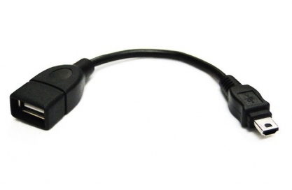 Переходник OTG, USB - mini-USB, кабель, прямой штекер, oem