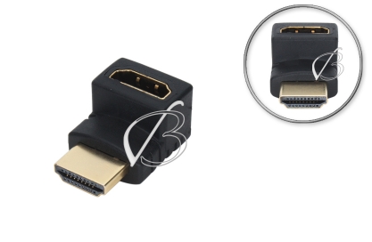 Переходник HDMI - HDMI, угловой, верхний угол (up angle), адаптер, oem