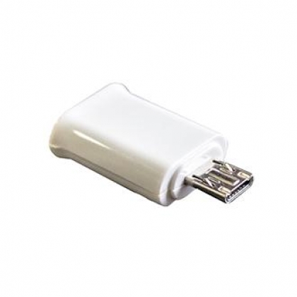 Переходник MHL, micro-USB 5pin - micro-USB 11pin, адаптер, белый, oem