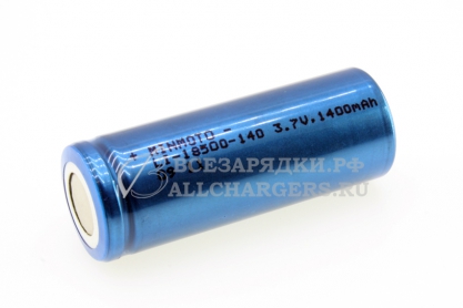 АКБ (элемент питания) типа 18500 (ICR18490, ICR18500), 18x50, Li-Ion, 1400mAh, oem