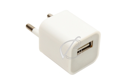 СЗУ c USB выходом, 5.0V, 1.00A, 1x USB, белый, с переходником, Apple A1265 (A1385), original