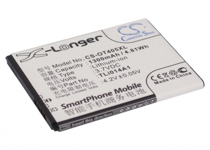 АКБ для Alcatel OT 903, 908, 909, 915, 918, 983, 985, 990 (CAB31P0000C1), 1300mAh, CS (Pitatel)