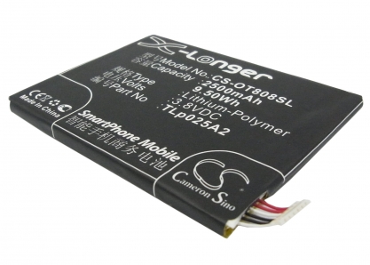 АКБ для Alcatel OT 6043, 7047, 8000D, 8008D, 8008X (CAC2500013C2), 2500mAh, CS (Pitatel)