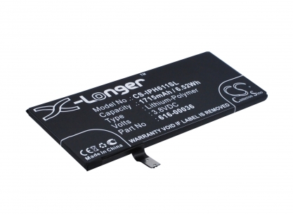 АКБ для Apple iPhone 6S (616-00033, 616-00036), 1715mAh, CS (Pitatel)