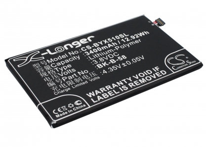 АКБ для BBK VIVO X510T, X510W Xplay (BK-B-58), 3400mAh, CS (Pitatel)