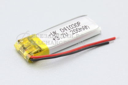 АКБ универсальная (под пайку), 30x10x3.8, 3.7V, 200mAh, oem