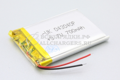 АКБ универсальная (под пайку), 40x30x4.5, 3.7V, 500mAh, oem