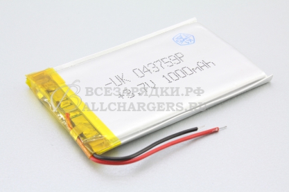 АКБ универсальная (под пайку), 60x35x3.8, 3.7V, 1000mAh, oem