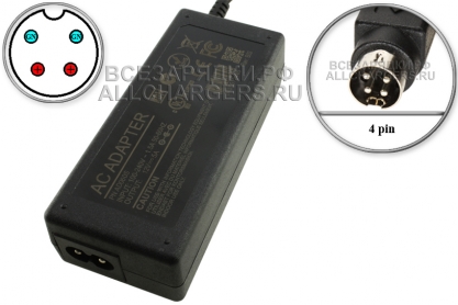 Адаптер питания сетевой 12.0V, 5.00A, 4pin HN (AD060S, PN060SC), для Erisson, Hyundai и др., oem