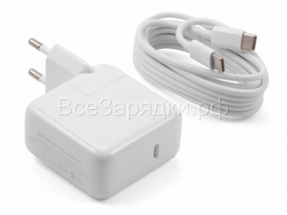 Адаптер питания сетевой PD 29W, USB Type-C, для ноутбука Apple MacBook, oem