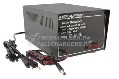 Адаптер питания сетевой AC-AC 24.0V, 3.00A, 5.5x2.5, oem