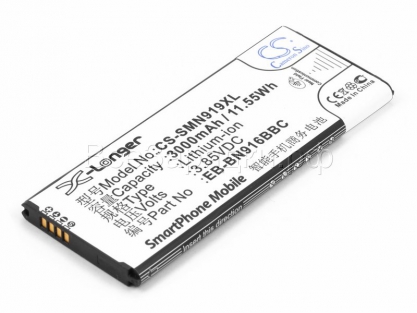 АКБ для Samsung SM-N9100, N9106, N9108, N9109 (EB-BN916BBC), 3000mAh, NFC, CS (Pitatel)